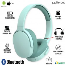 Headphone Bluetooth LEF-1023D Lehmox - Verde