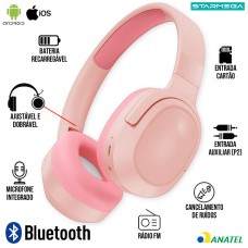 Headphone Bluetooth ST-130 Starmega - Rosa