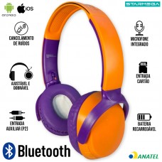 Headphone Bluetooth ST-141 Starmega - Laranja Roxo