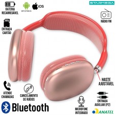 Headphone Bluetooth ST-153 P9 MAX Starmega - Vermelho