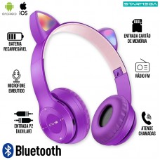 Fone Bluetooth ST-71 Starmega - Roxo