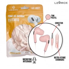 Fone  P3 LEF-1057 Lehmox - Rosa