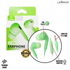 Fone P3 Tom Pastel LE-800 Lehmox - Verde