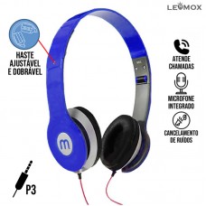 Fone P3 LEF-1002 Lehmox - Azul