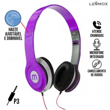 Fone P3 LEF-1002 Lehmox - Roxo