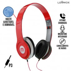 Fone P3 LEF-1002 Lehmox - Vermelho