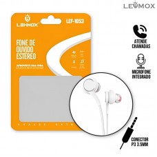 Fone P3 LEF-1053 Lehmox - Branco