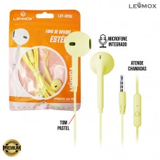 Fone P3 Tom Pastel LEF-1056 Lehmox - Amarelo
