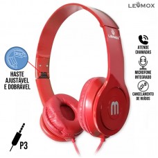 Fone P3 LEF-1207 Lehmox - Vermelho