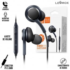 Fone P3 LEF-1215 Lehmox - Preto