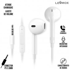 Fone P3 LEF-1216 Lehmox - Branco