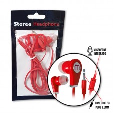 Fone P3 MS-5V - Vermelho