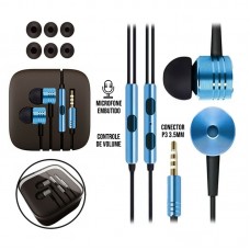 Fone P3 Metalizado Premium - Azul