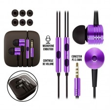 Fone P3 Metalizado Premium - Roxo