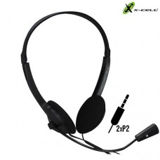 Headset 2 P2 XC-HS12 X-Cell - Preto