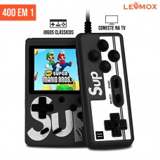 Mini Game Portátil 400 Jogos + Controle Retrô LEY-239 Lehmox - Preto