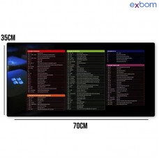 Mouse Pad Gamer 70x35cm MP-7035C38 Exbom - Atalhos Windows