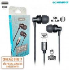 Fone Tipo C K790 Kimaster - Preto