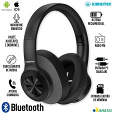 Headphone Bluetooth Bass Xtreme K88 Kimaster - Preto