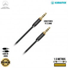 Cabo P2 1,5m CB106 Kimaster - Preto