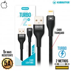 Cabo Lightning 2m Turbo CB727L Kimaster - Preto
