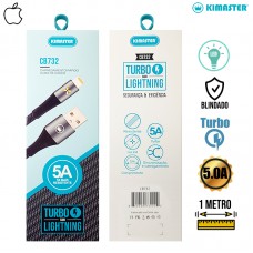 Cabo Lightning 1m Turbo CB732 Kimaster - Preto
