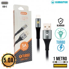 Cabo Tipo C 1m Turbo CB732C Kimaster - Preto