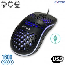 Mouse Gamer USB LED MS-C32 Exbom - Preto
