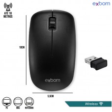 Mouse sem Fio MS-S22 Exbom - Preto