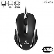 Mouse Gamer USB LEY-1504 Lehmox - Preto