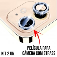Película de Câmera Strass iPhone 11/12/12 Mini - Azul