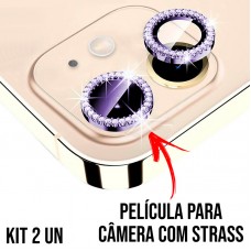 Película de Câmera Strass iPhone 11/12/12 Mini - Lilás