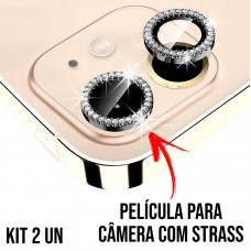 Película de Câmera Strass iPhone 11/12/12 Mini - Preta