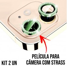 Película de Câmera Strass iPhone 11/12/12 Mini - Verde