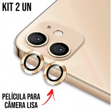 Película de Câmera Lisa iPhone 11/12/12 Mini - Dourada