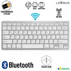 Teclado Bluetooth Slim LEY-174 Lehmox - Prata