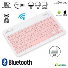 Teclado Bluetooth LEY-176C Lehmox - Rosa
