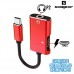 Cabo Adaptador Tipo C x Fone e Carregamento SX-ZJ23 Sumexr - Vermelho