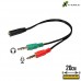 Cabo Adaptador P3 Fêmea x 2 P2 Macho XC-ADP-21 X-Cell
