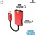 Cabo Adaptador Lightning x Fone e Carregamento SX-ZJ22 Sumexr - Vermelho
