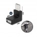Adaptador USB 90° Macho x Fêmea Saída para Baixo