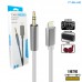 Cabo Adaptador P2 x Lightning 1m LE-0159 It Blue - Branco