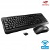 Kit Teclado + Mouse sem Fio K-W60BK C3 Tech - Preto