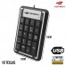 Teclado Numérico USB KN-11BK C3 Tech - Preto