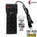 Extensão Elétrica 8 Tomadas FL-82BK Coletek - Preto