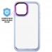 Capa iPhone 13 Pro Max - Clear Case Lilás