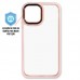 Capa iPhone 13 Pro Max - Clear Case Rosa