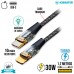 Cabo Tipo C x Lightning 1,2m Turbo 30W CB827L Kimaster - Preto