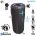 Caixa de Som Bluetooth RGB K450X Kimaster - Cinza Azul