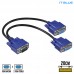 Cabo Duplicador VGA 20cm LE-5514 It Blue